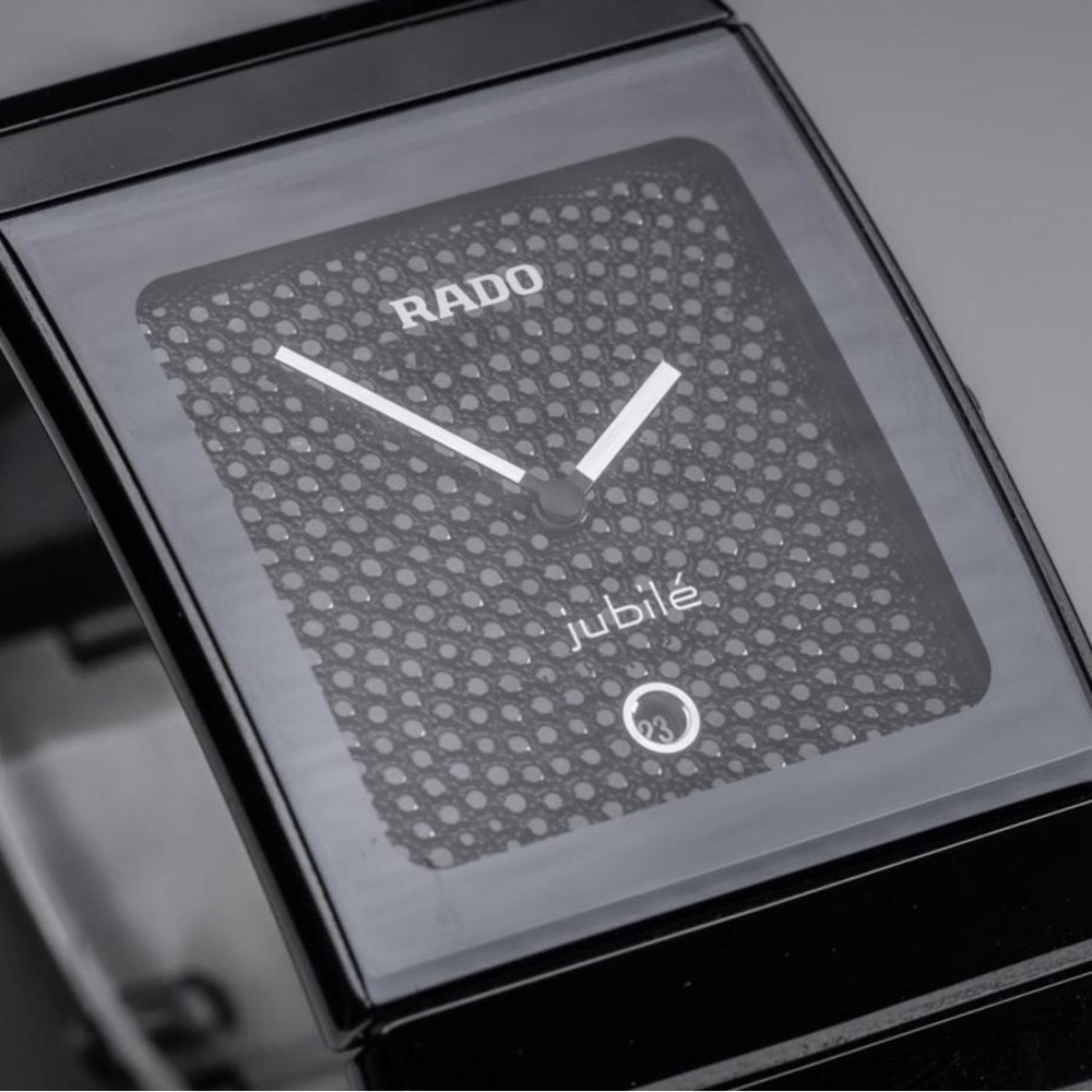 Rado Jubile Ceramica Black Pave Diamond Watch with Box 35 x 45 mm Size Up to 8” - Picture 5 of 5